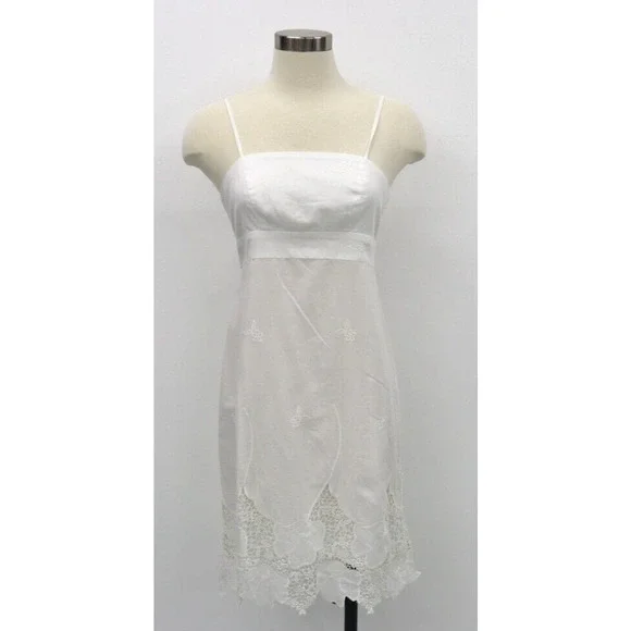 MUSE SIZE 4/WHITE BEACH PORTRAIT Cotton dress Beachy Wedding Graduation Shower - Picture 1 of 8